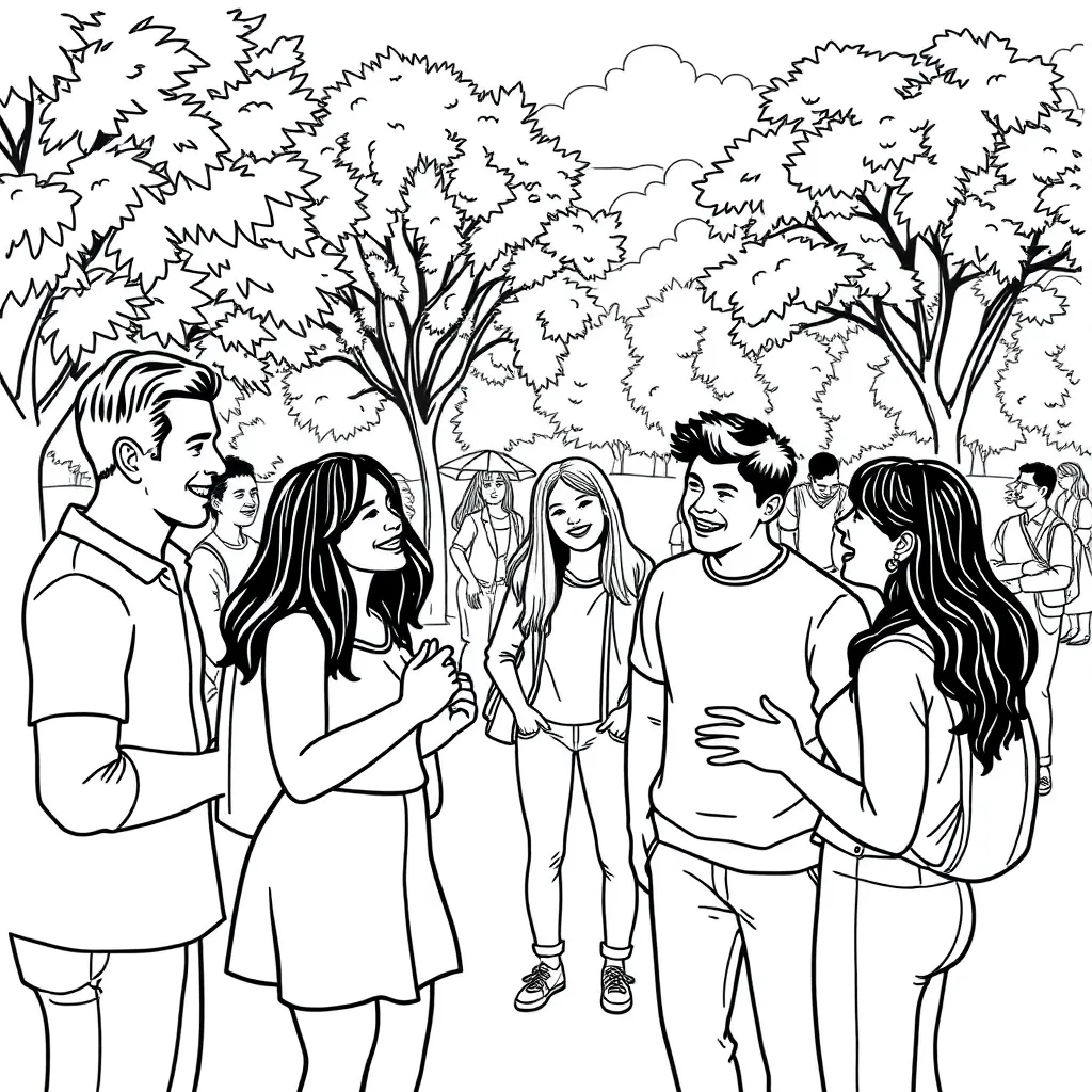 People coloring page