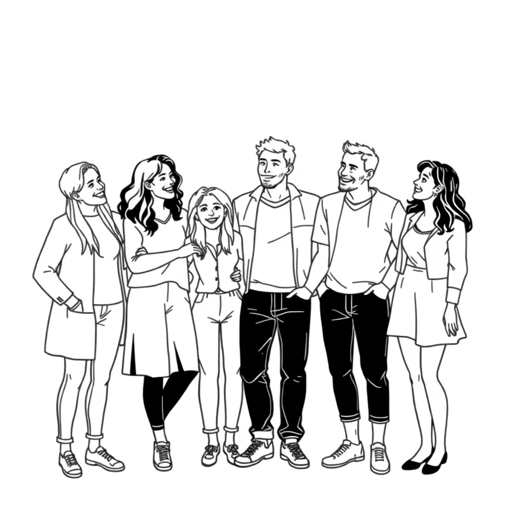 People coloring page