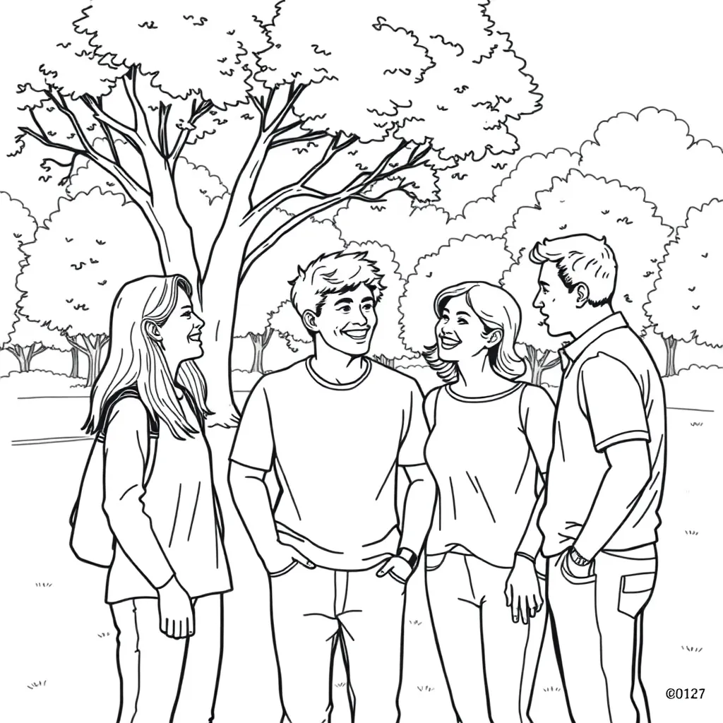 People coloring page
