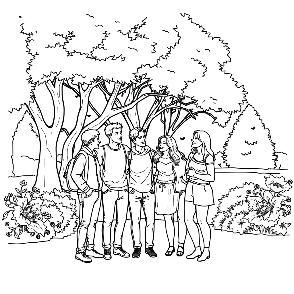 People coloring page