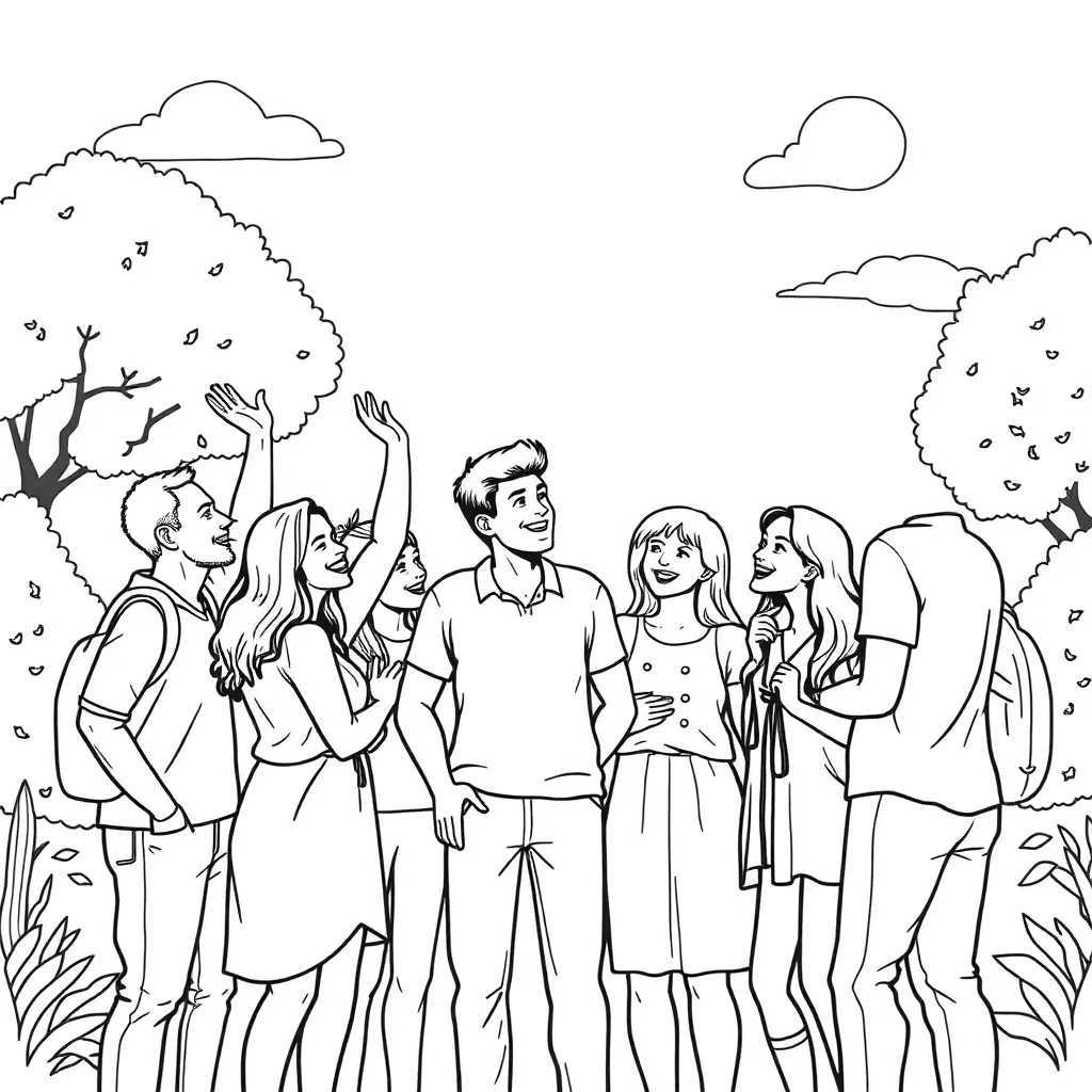People coloring page