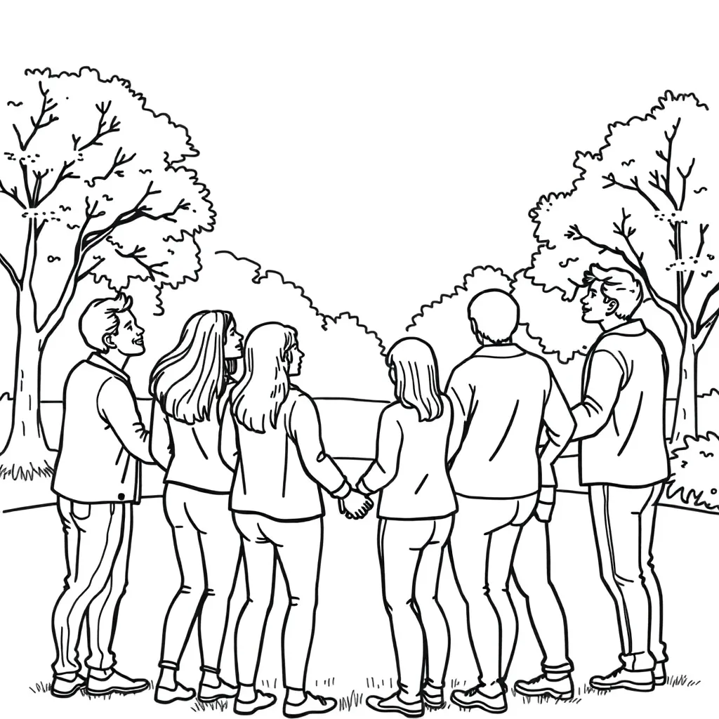 People coloring page