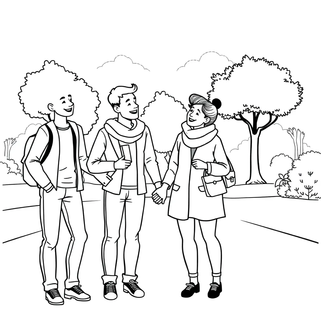 People coloring page