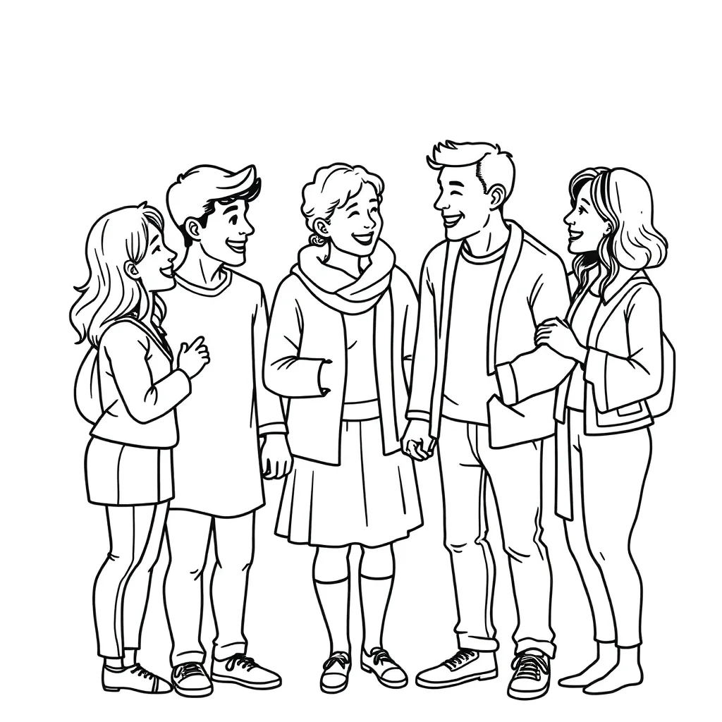 People coloring page