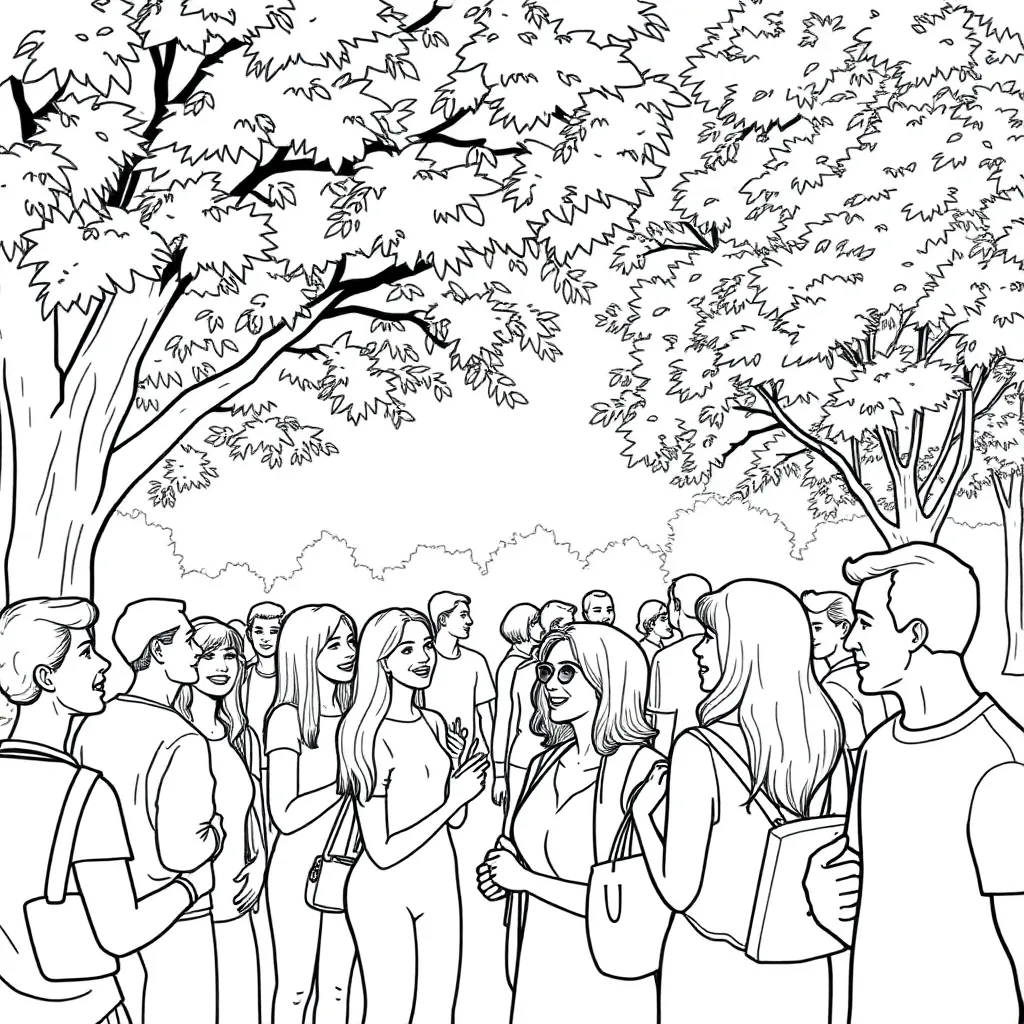 People coloring page