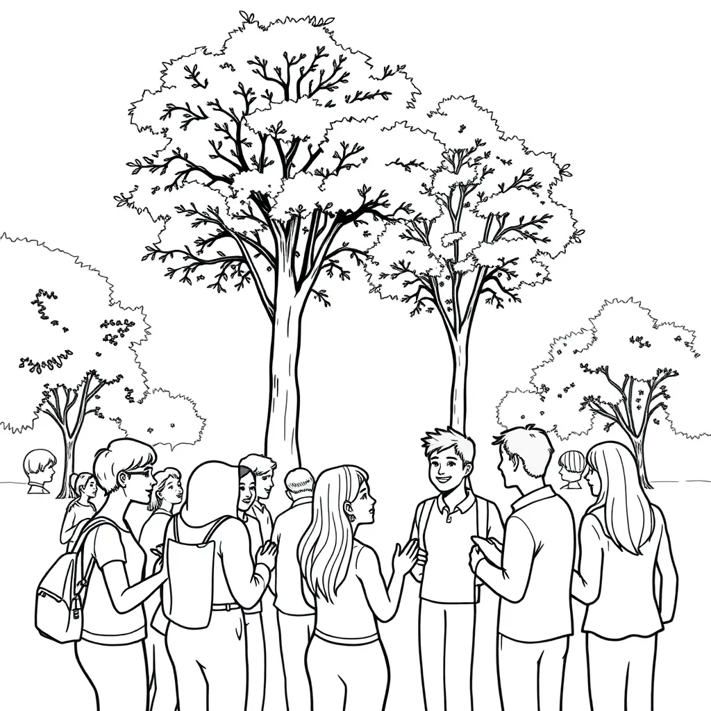 People coloring page