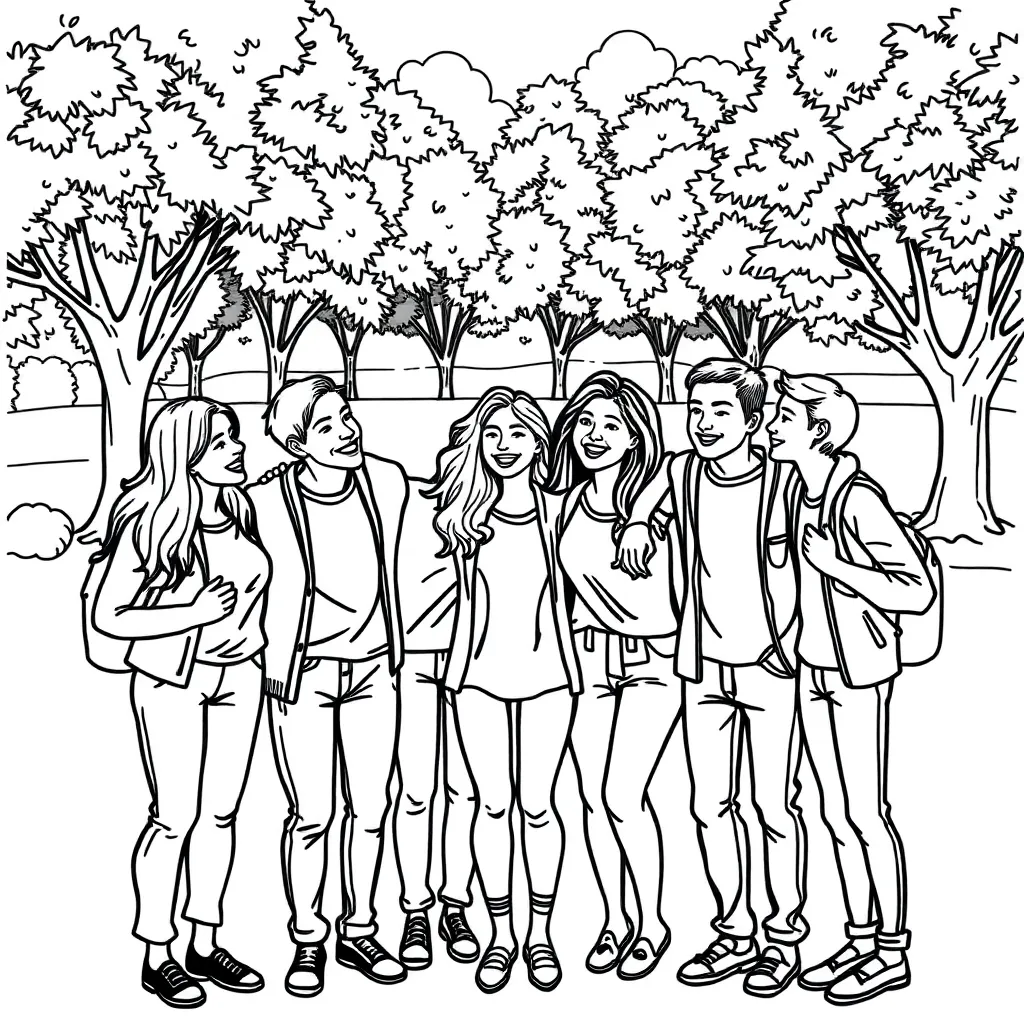 People coloring page