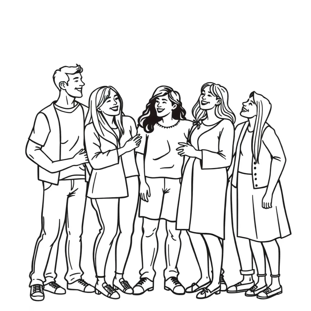 People coloring page