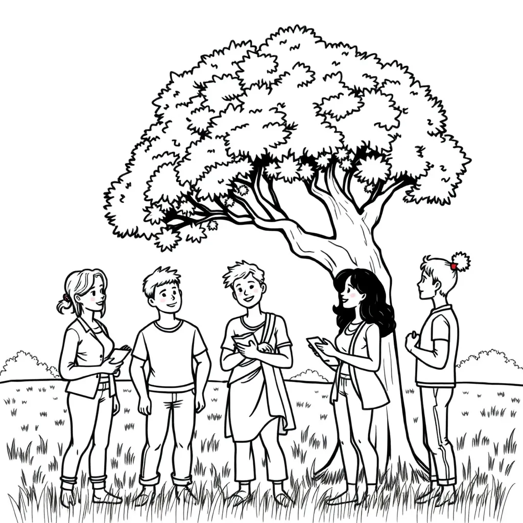 People coloring page