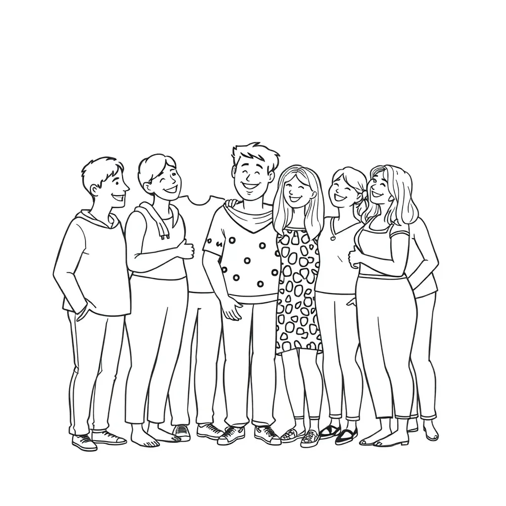 People coloring page