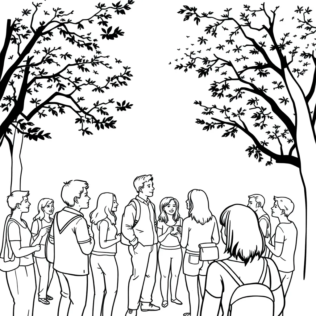 People coloring page