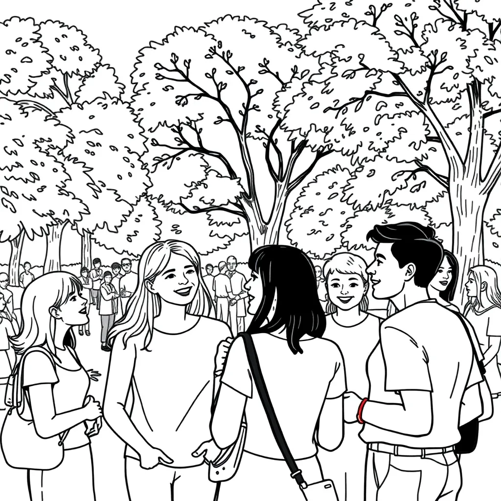 People coloring page