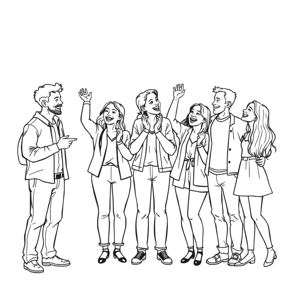 People coloring page