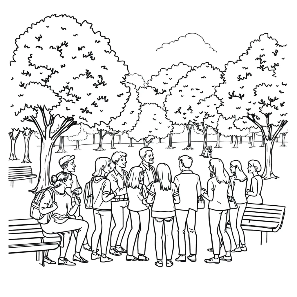 People coloring page