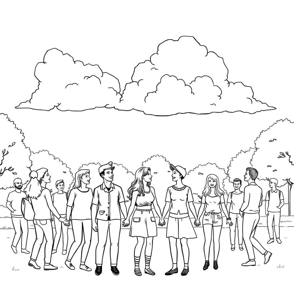 People coloring page