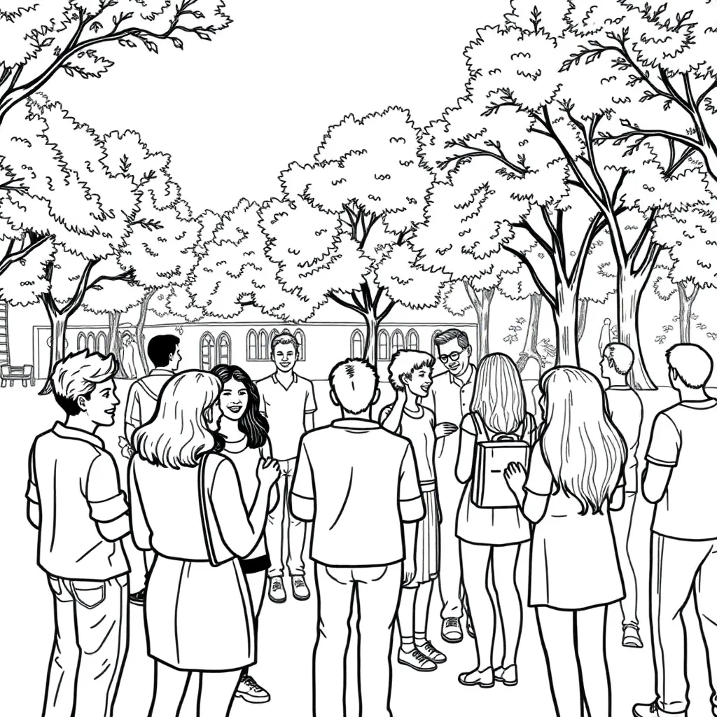 People coloring page