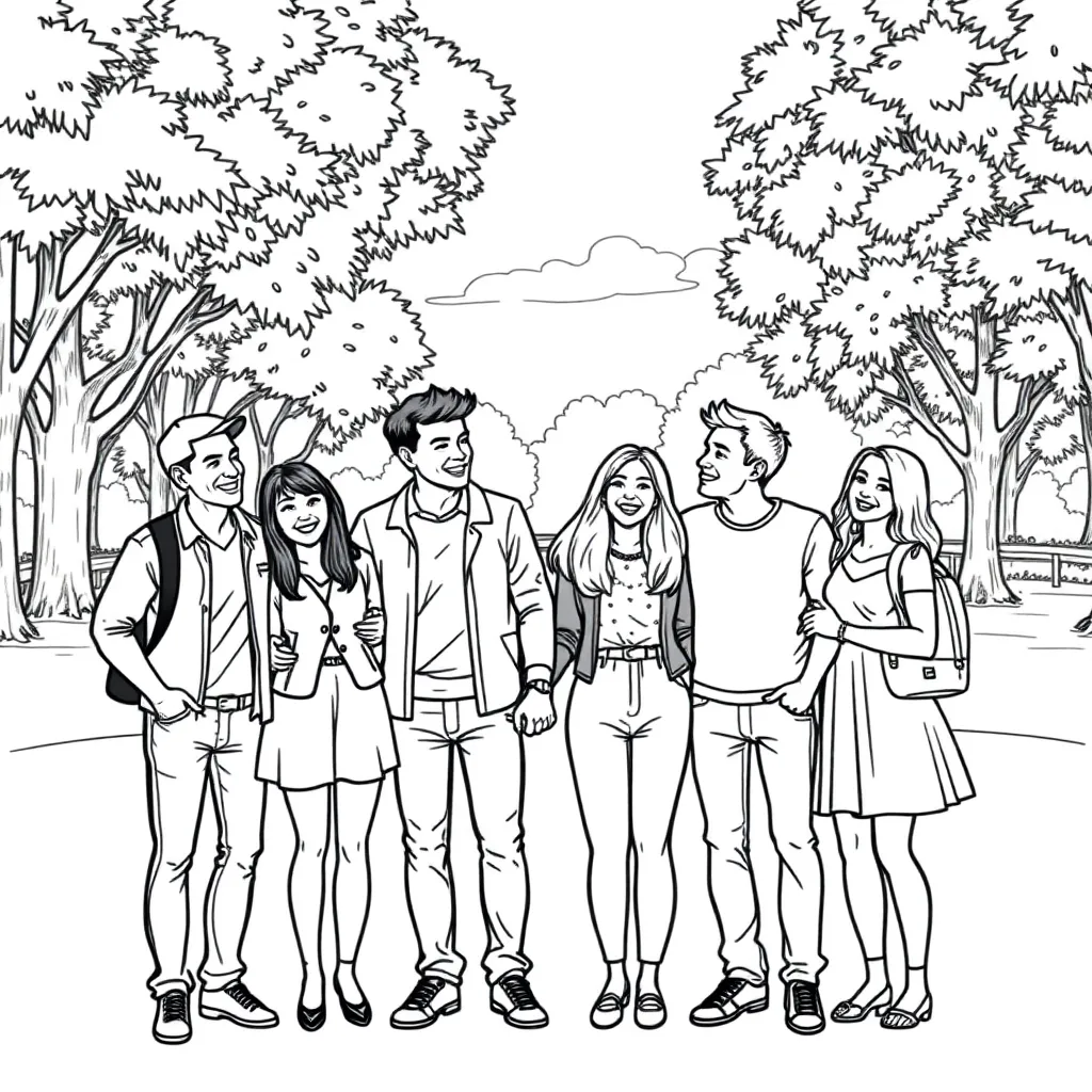 People coloring page