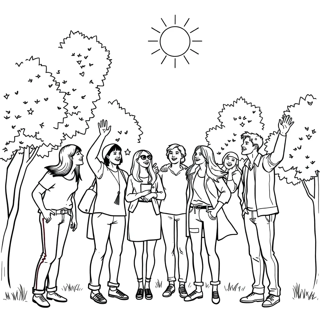 People coloring page