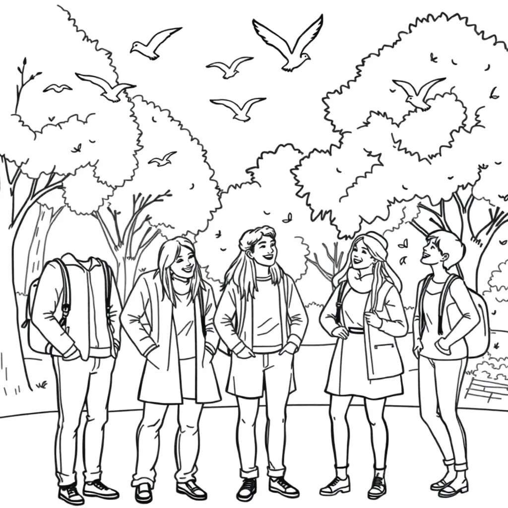 People coloring page