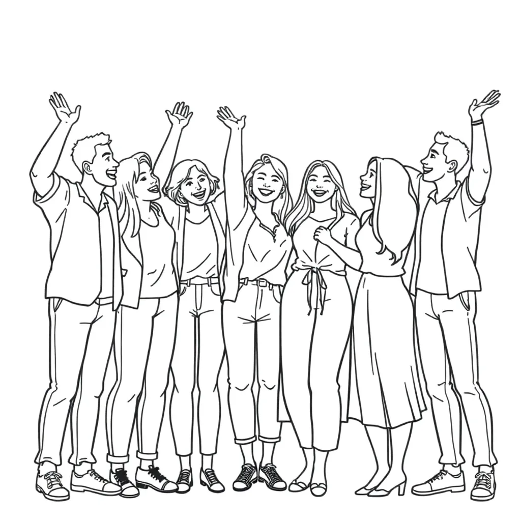 People coloring page
