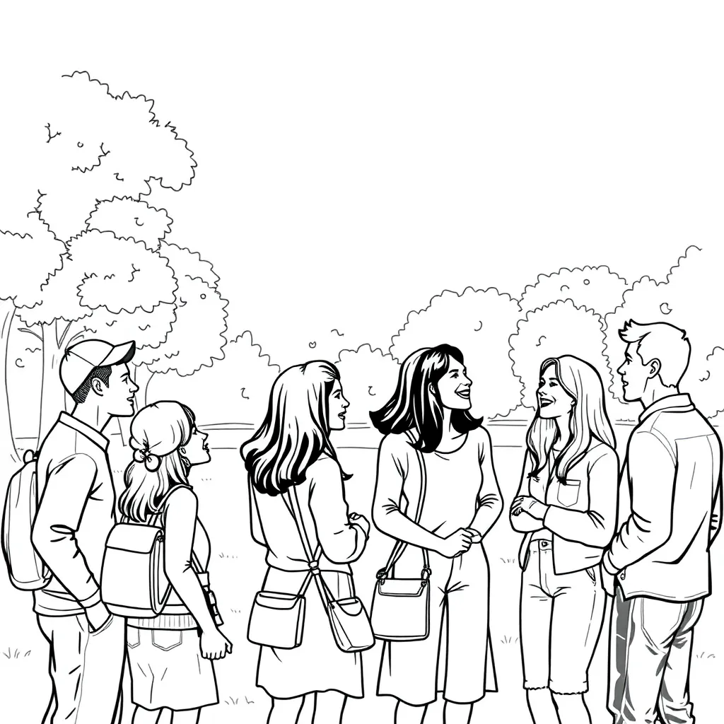 People coloring page