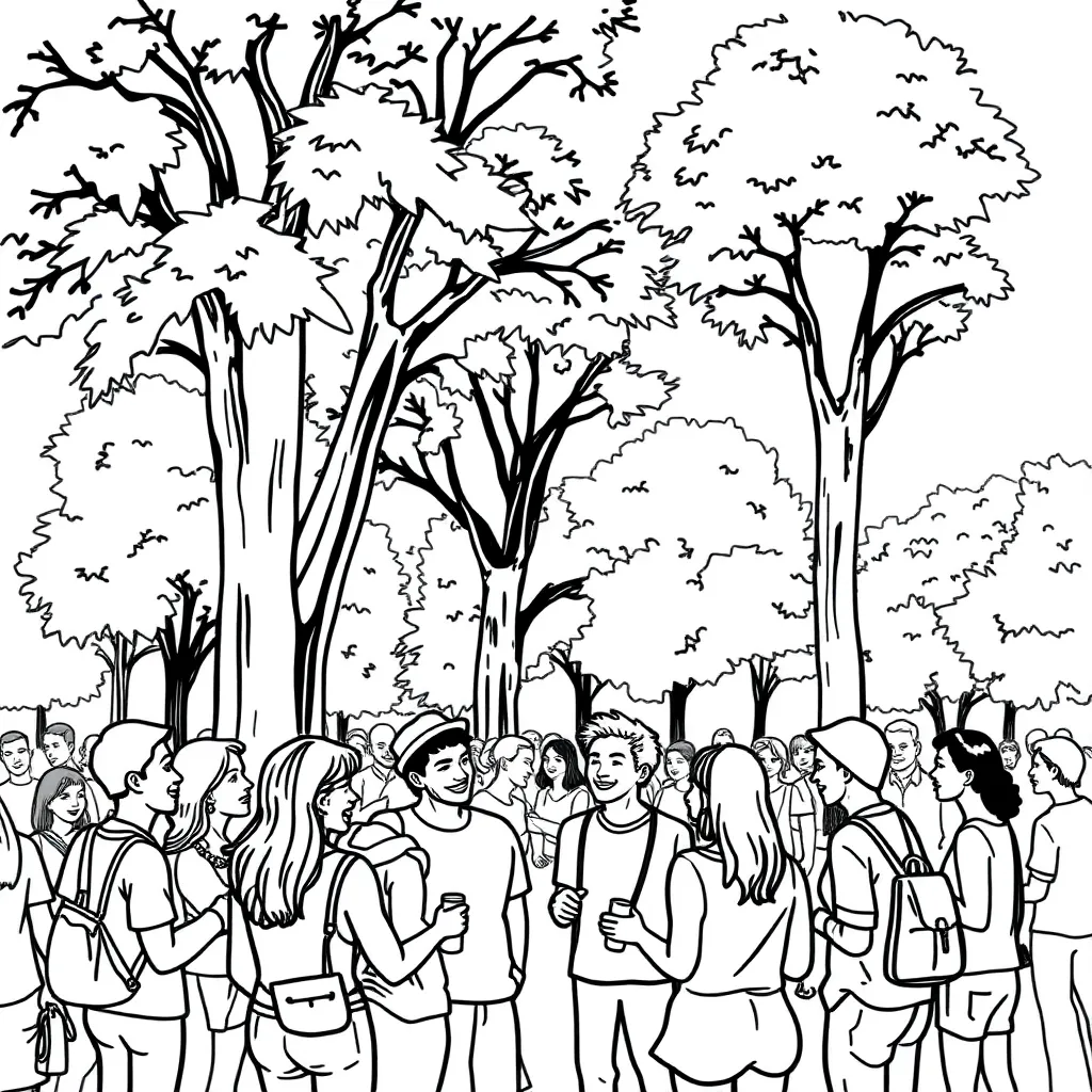 People coloring page