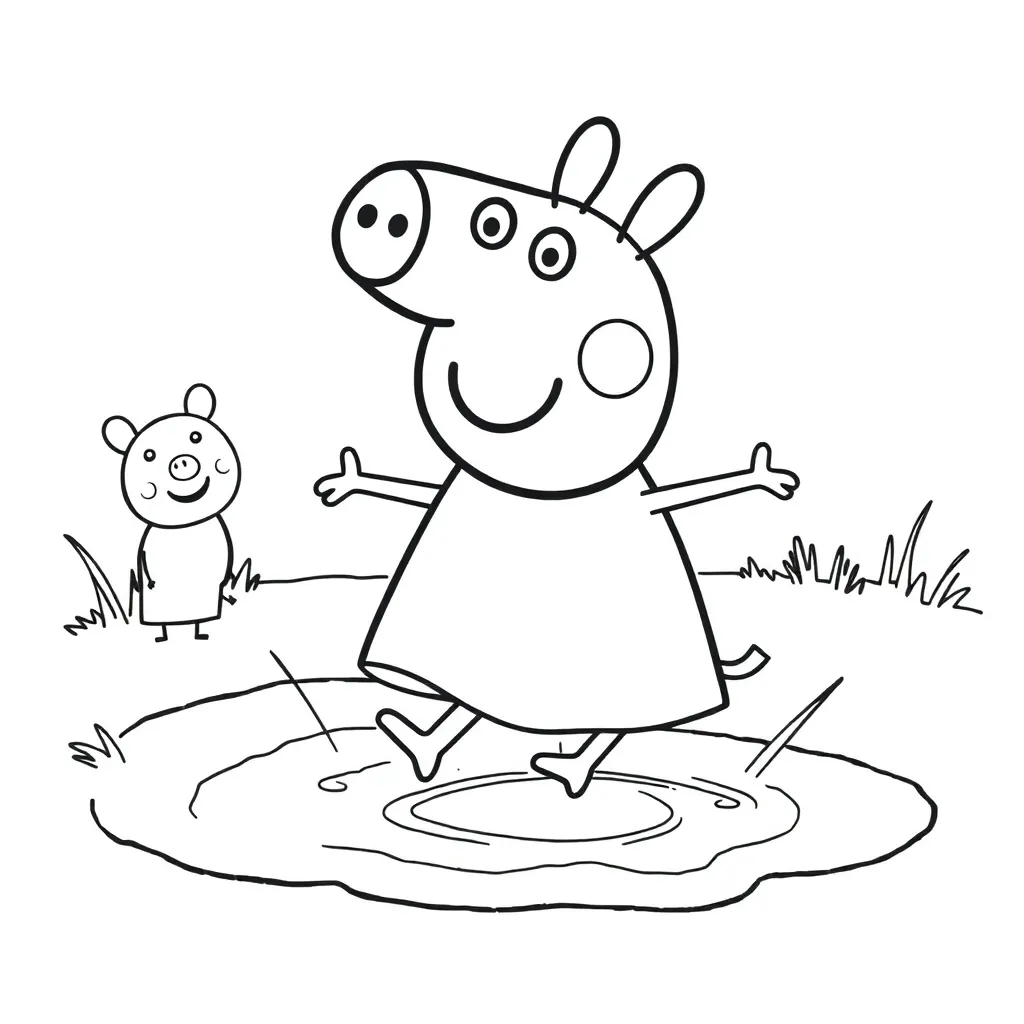 Peppa Pig coloring page