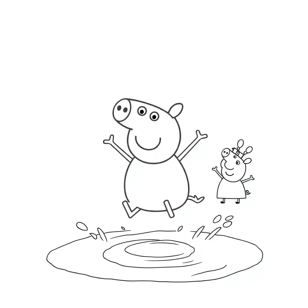 Peppa Pig coloring page