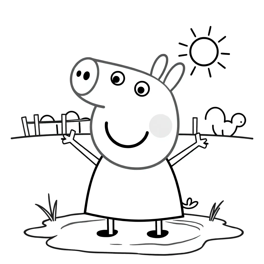 Peppa Pig coloring page