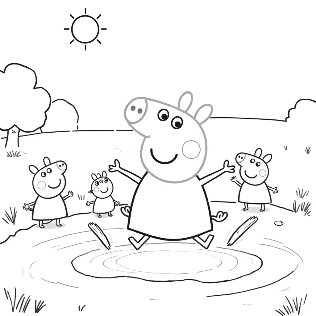 Peppa Pig coloring page