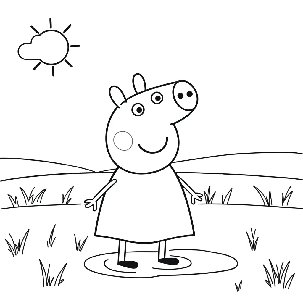 Peppa Pig coloring page
