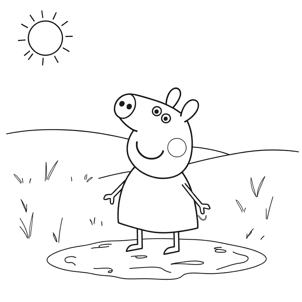 Peppa Pig coloring page