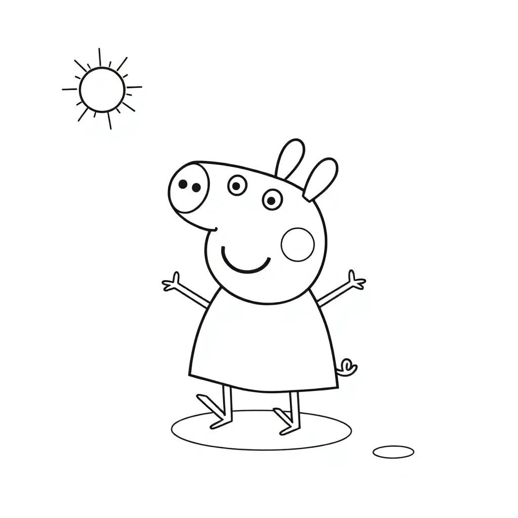 Peppa Pig coloring page