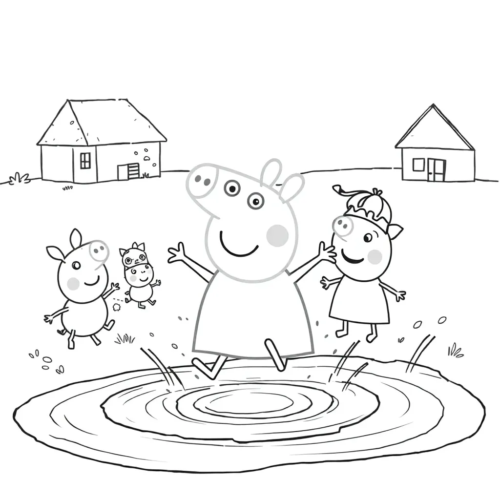 Peppa Pig coloring page