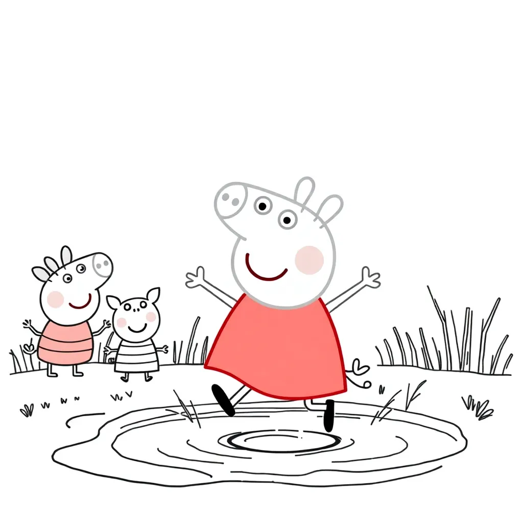 Peppa Pig coloring page