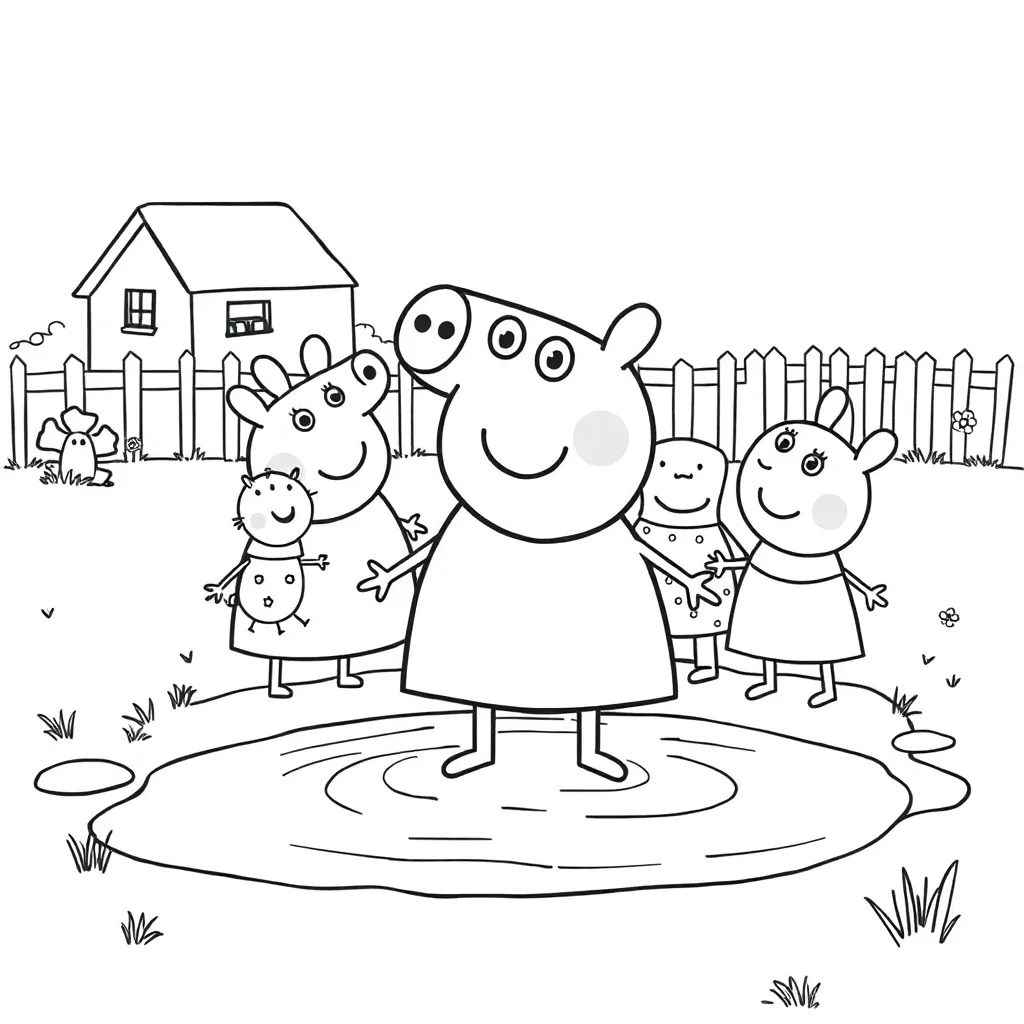 Peppa Pig coloring page