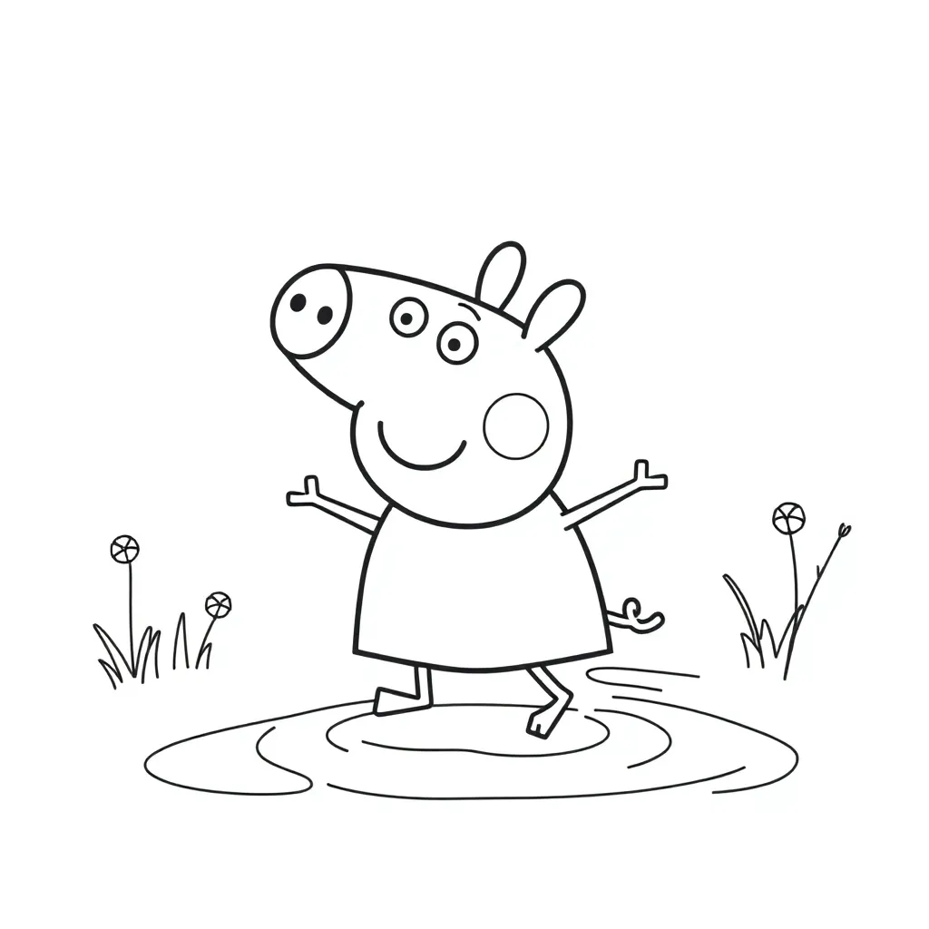 Peppa Pig coloring page