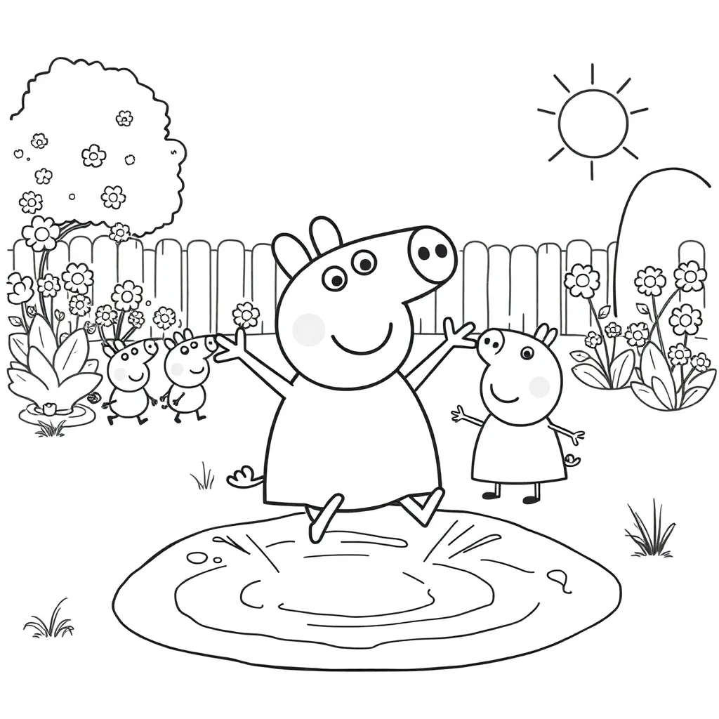 Peppa Pig coloring page