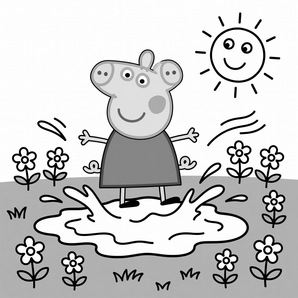 Peppa Pig coloring page