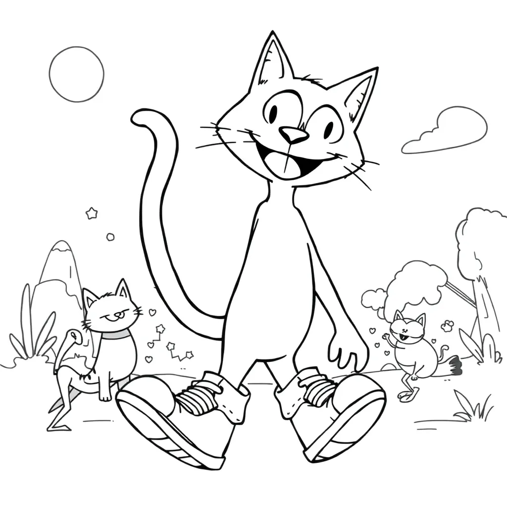 Pete The Cat coloring page