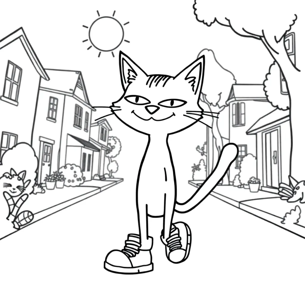 Pete The Cat coloring page