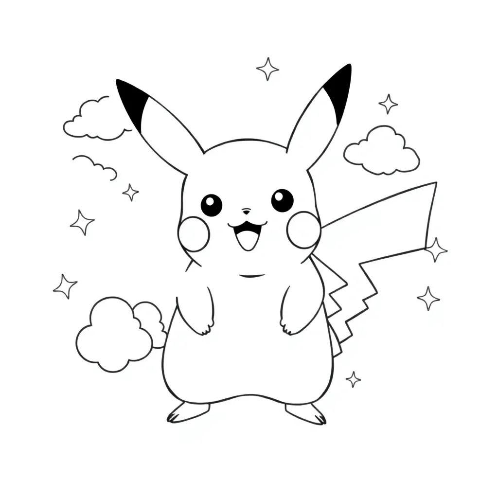 Pikachu coloring page