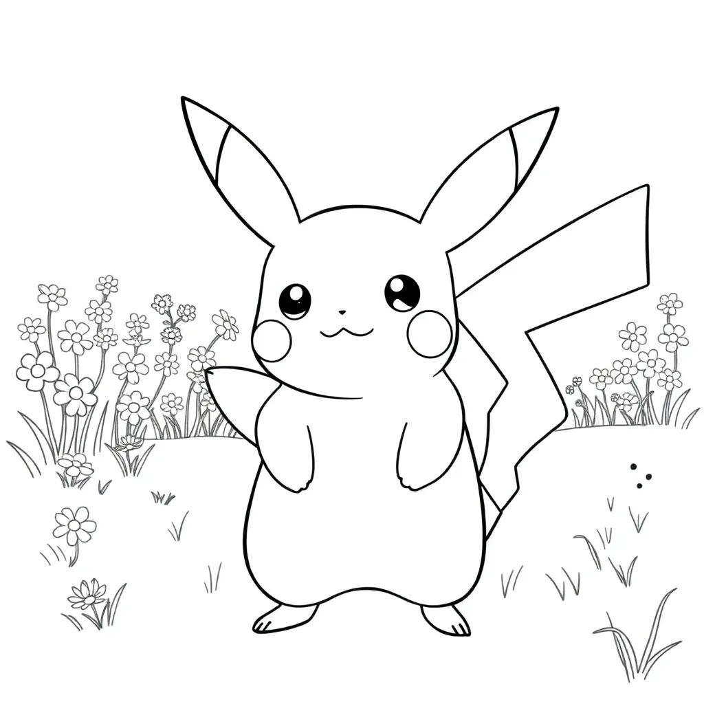 Pikachu coloring page