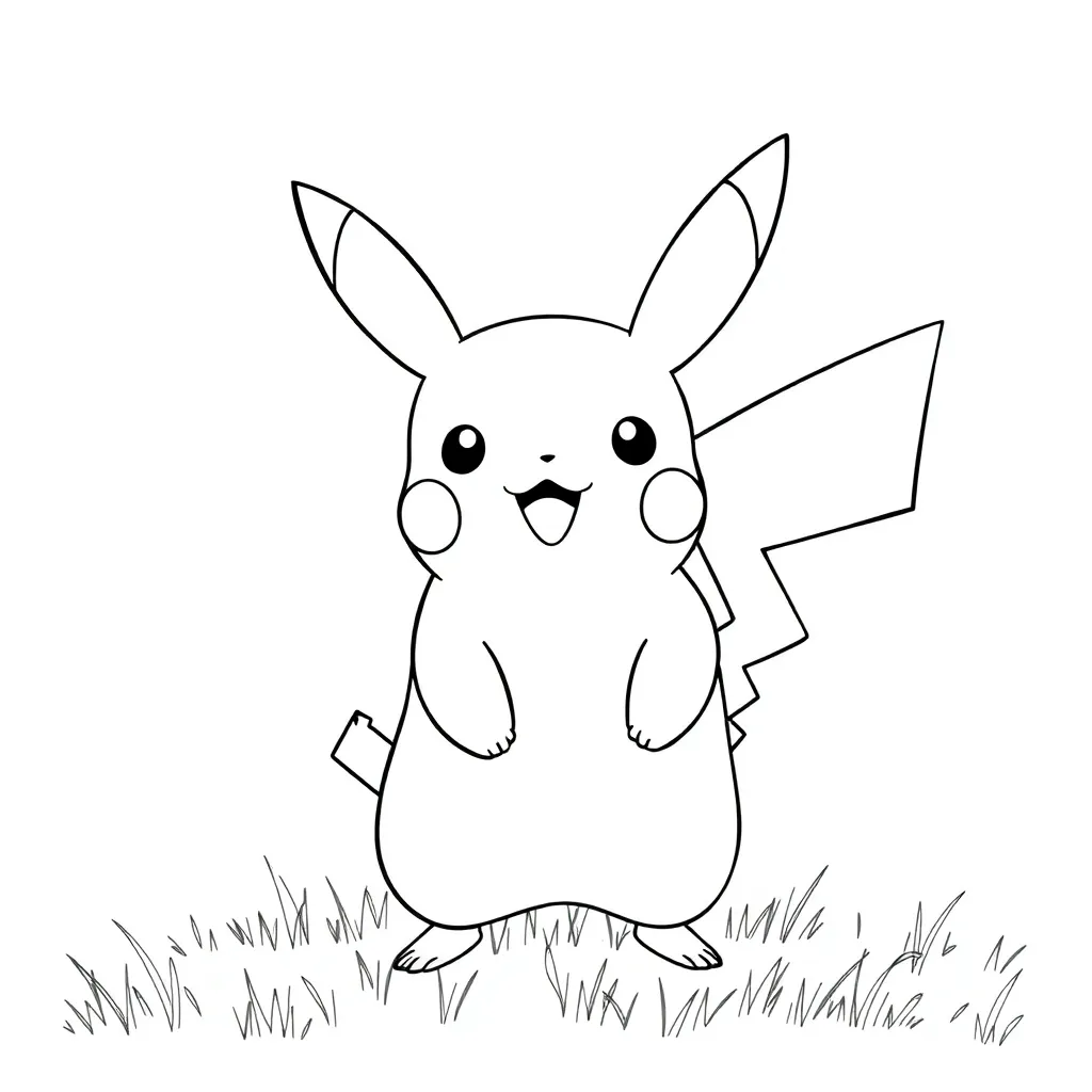 Pikachu coloring page