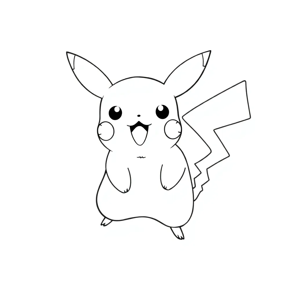Pikachu coloring page