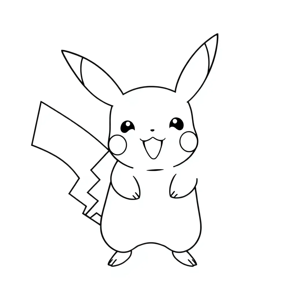 Pikachu coloring page