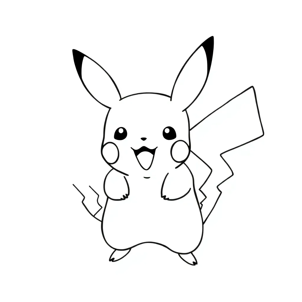 Pikachu coloring page