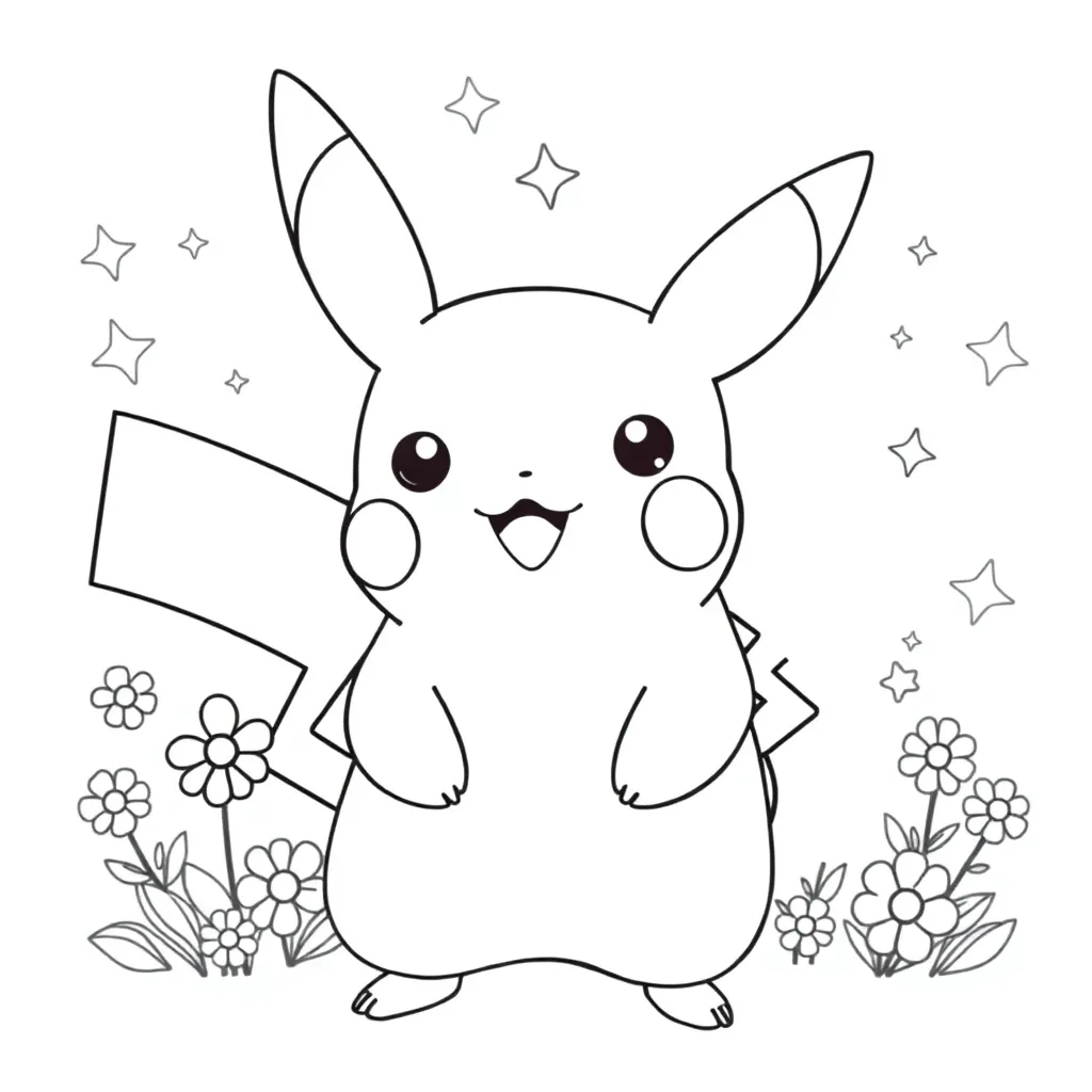 Pikachu coloring page
