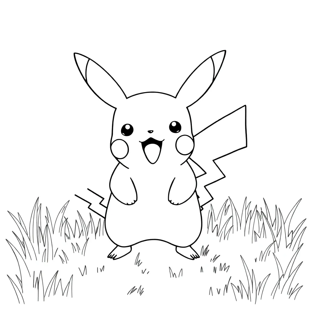 Pikachu coloring page