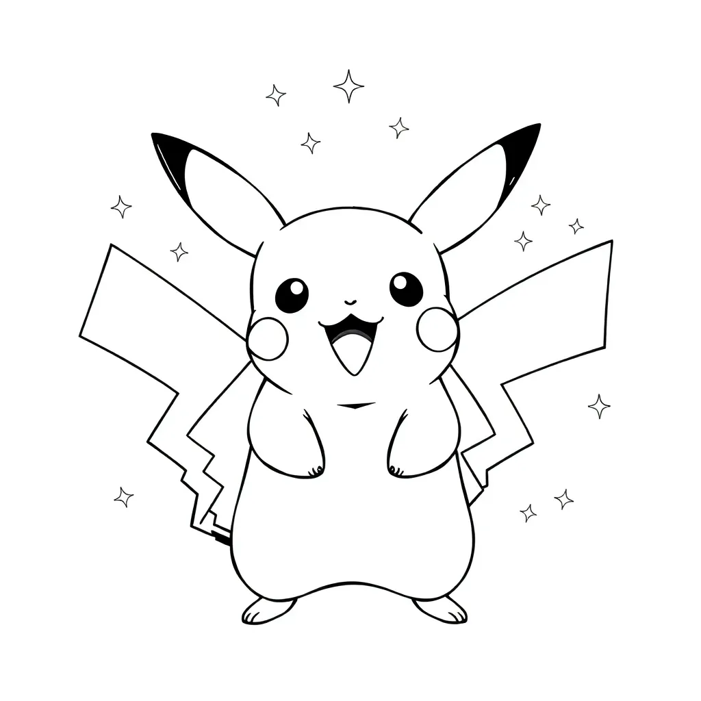 Pikachu coloring page